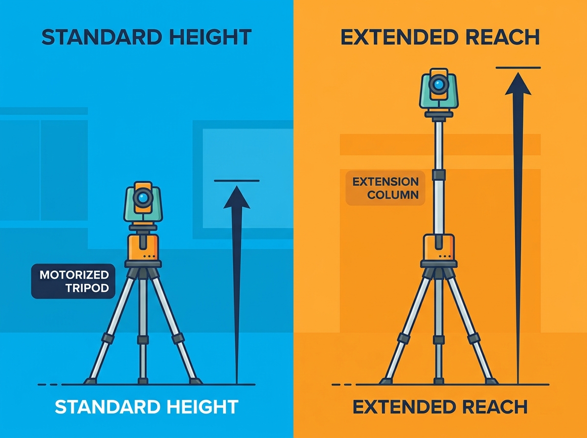 Motorized Surveying Tripod in the field