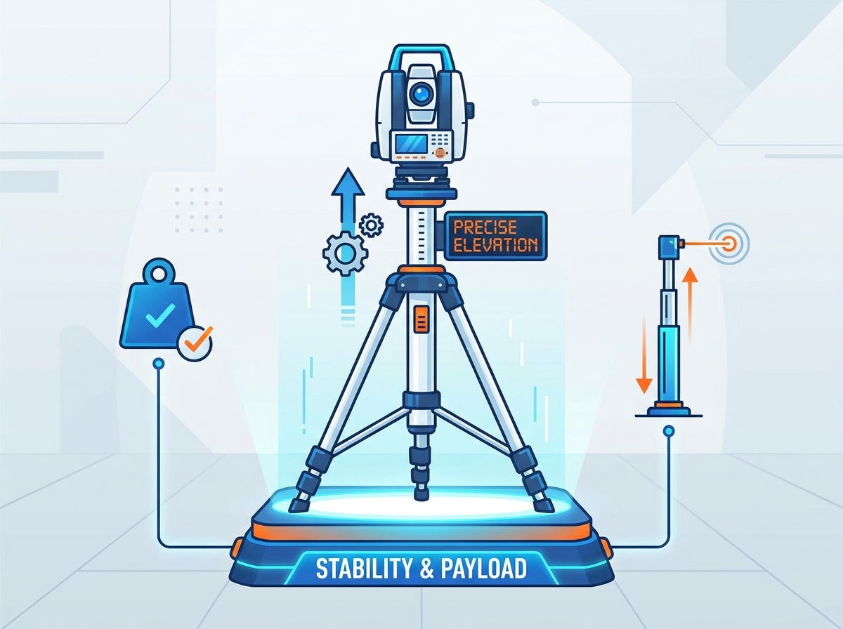 Precision Motorized Elevation Tripod for Laser Trackers