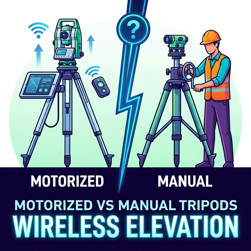 Motorized Elevation Tripod vs Manual Elevator Tripod: Which Is Better for Surveying?