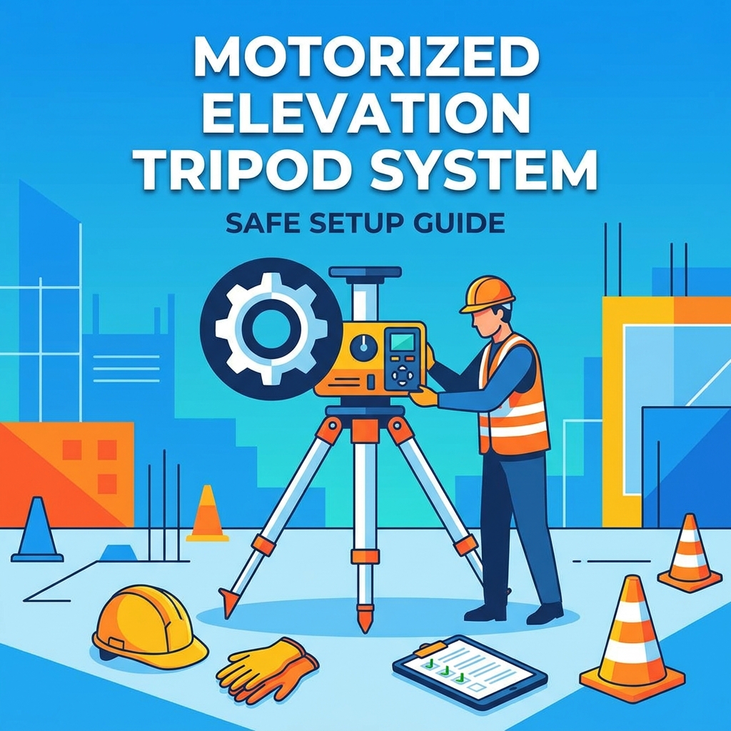 How to Set Up a Motorized Elevation Tripod Safely on a Job Site